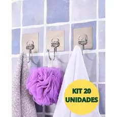 Kits Ganchos Parede Adesivo Inox Fixa Forte Gancho Adesivo Multiuso Casa Cozinha Banheiro