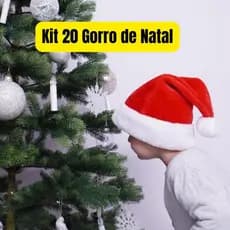 Gorro Touca de Papai Noel em Cetim Linha Luxo Natal