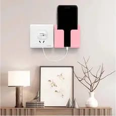 Kit 10 Suportes Parede Adesivo Multiuso Celular Controle Remoto Adesiva Plástico Resistente Rosa