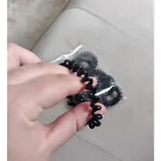 Kit 10 Elástico Mola Fio De Telefone Xuxinha Laço Gominha Prendedor Acessórios Cabelo Preta Femenino