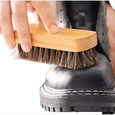Kit 02 Escova de Sapateiro Profissional  Engraxar Sapatos de Couro  Limpeza e Lustro