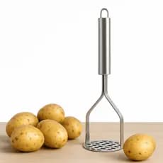 Amassador de Batatas Legumes Frutas Pure Espremedor Manual Aço Inox