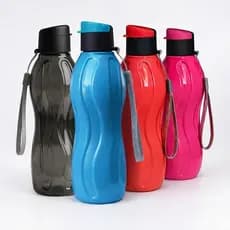 Garrafinha Squeeze Agua 600ml Plástico Academia E Treino Varias Cores