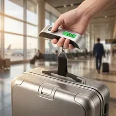 BALANÇA PARA MALA COM BATERIA SUPORTA 50KG PARA BAGAGEM EM VIAGENS