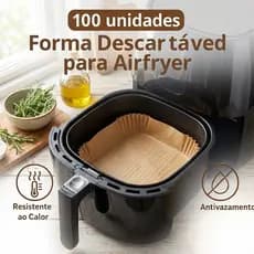 Kit 50/100/200 ou 300 Formas Airfryer Descartável