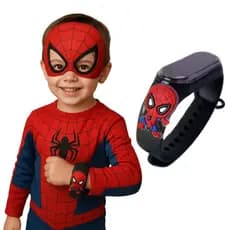 Relógio Infantil Digital Led Menino Masculino Homem Aranha 2 Teia novo