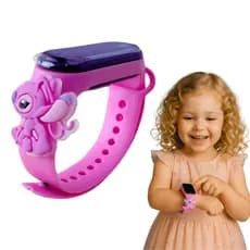 Relógio Infantil Menina Feminino Angel Stitch A prova Da Água