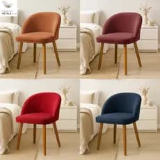 Cadeira Lua Slim Decorativa Veludo Premium Pés Palito Retrô