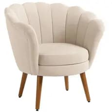 Poltrona Decorativa Petala Pés Palito Veludo