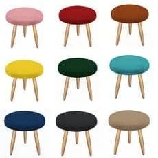 Banqueta Opala Decorativa Pés Palito para Sala, quarto e recepção várias cores - M2