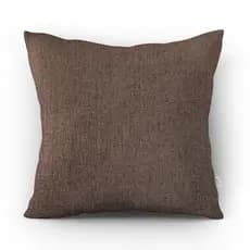 CAPA DE ALMOFADA LINHO MARROM 45x45