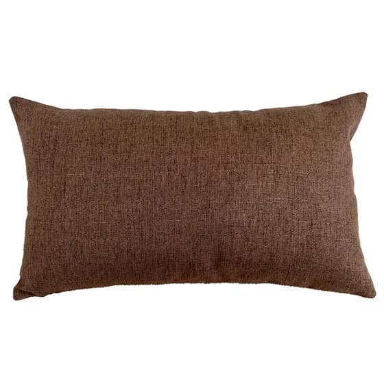 CAPA DE ALMOFADA LINHO RETANGULAR MARROM 30x50