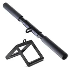 Kit Puxador Reto Pulley + Triângulo Crossover Academia Musculação