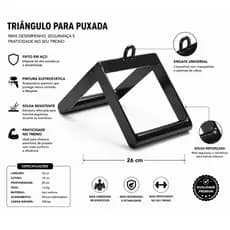 Puxador Barra Triangulo Remada Profissional Academia Top