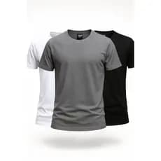 Kit 3 Camisetas Basica Algodão Fio 30.1 Camisa Blusa Oferta
