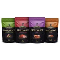 Kit 4 Farofas CantaGallo 200g - Sabores Costela Bacon Picanha Limão - Farofa Crocante Churrasco