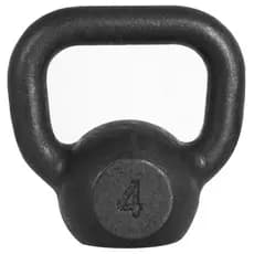 Kettlebell Pintado Preto 04kg Treino Academia Casa Funcional