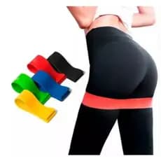 Kit 5 Faixas Elásticas Mini Band Treino Glúteos Pernas Abdômen Academia Casa