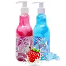 Body Girl Gel Hidratante p/ Corpo e Virilha Morango com Chantilly - Pitanga e Algodão Doce