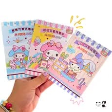 Caderno de Adesivos Sanrio My Melody Turma Hello Kitty - 96 Adesivos