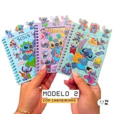 Caderno de Adesivos Stitch - Papelaria Fofa - 400 adesivos decorativos