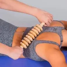 Rolo Bastão Manual Massageador Madeira Maderoterapia Modelador Corporal Liberação Tratamento Celulite