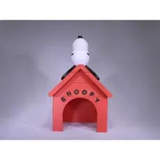 Casinha Snoopy Decorativa 3D Impressão em PLA – Casa Vermelha com Snoopy – Item Geek Criativo