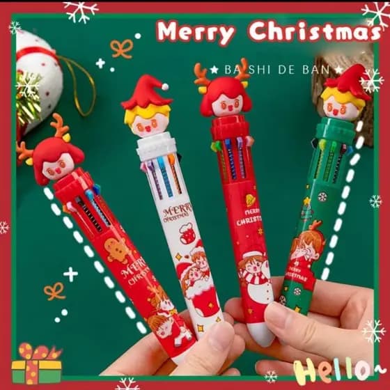 3 Pcs 10 Cores Conjunto De Canetas De Gel Para O Natal - Papelaria