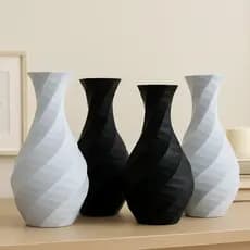 Kit 2 Vasos Decorativos Geométricos Impressão 3D