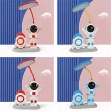 Luminária Abajur Astronauta LED de Mesa Infantil / Ângulo Ajustável / Decoração / Inclui Cabo USB