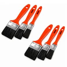 Kit 6 Pincéis Trincha Cabo De Plástico Reforçado Resistente Jogo De Pintura - 3 Tamanhos