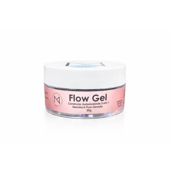 Gel Construtor Flow Gel Construtor Flow Unhas Gel 3 em 1 30g UV LED (1 Unidade) Clear, Branco e Rose shine