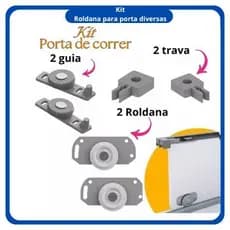 Kit Porta de Correr para Guarda roupas armários e Gabinete Estilo RM-65