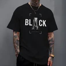 Camiseta Masculina City Black  Streetwear Camisa Manfinity 100 Algodão 30.1