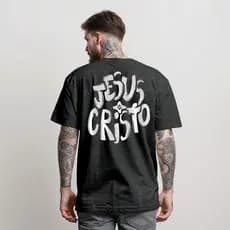 Camiseta T-Shirt Street Wear JESUS CRISTO  100% Algodão T-Shirt Street Moda Cristã fio 30.1