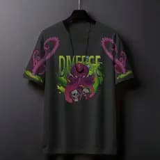 Camiseta Masculina DIMENSIONAL Polvo Camisa Manfinity Street Wear 100% Algodão