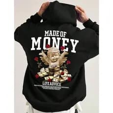 Casaco de Moletom Anjo Money Blusa de Frio Unissex Swag Streetwear Manfinity