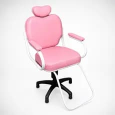 Cadeira Rosa Salao De Beleza Base A Gas