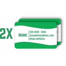 02 Carteirinhas personalizadas em PVC frente e verso + Arte gratuita