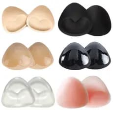 (Almofadas de esponja de silicone de 1 par e sutiã triangular confortável)