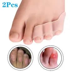 Separador de dedo pequeno de silicone de tr锚s furos, protetor de dedo do p茅 sobreposto, ferramenta de corre莽茫o de dor no p茅