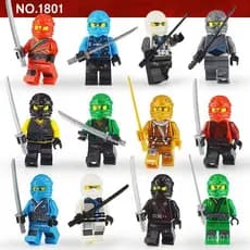 12 mini personagens ninja com 12 bonecos compatíveis com Legos ADWY