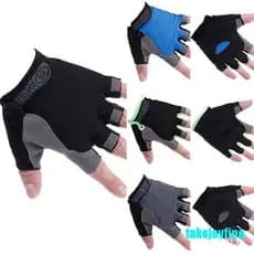 Luvas de Ciclismo Masculinas, Luvas de Trabalho Femininas, de Exercício para Academia, Luvas de Meio Dedo TOHT TAE