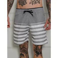 Short Tactel Grosso Masculino Mauricinho Adulto Surf Praia Piscina Secagem Rápida Academia Bermuda Verão listrada