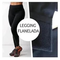 Legging Flanelada Grossa Calça Leg Peluciada Forrada Por Dentro Costura Reforçada.