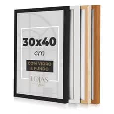 Moldura 30x40Cm e 20x25cm e 20x30cm Com Vidro e Fundo Para Quadros Fotos Certificado (Escolha o tamanho e a cor)