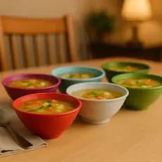 Kit 10 Potes Tigelas sopa Cumbucas para caldo Bowl Plástico Açaí Sorvete Doce Salgado Petisqueira