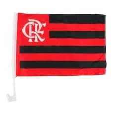 Bandeira Haste Plástico Vidro Carro 31x46cm - Flamengo
