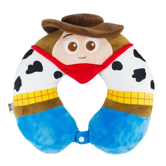 Almofada de Pescoço Woody Toy Story Travesseiro de Viagem Pelúcia Macia Infantil e Adulto