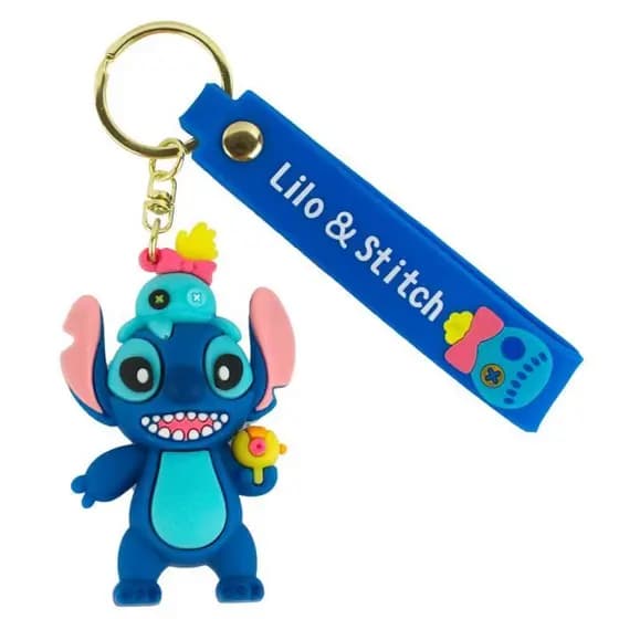 Chaveiro Silicone Formato Stitch  8cm - Disney